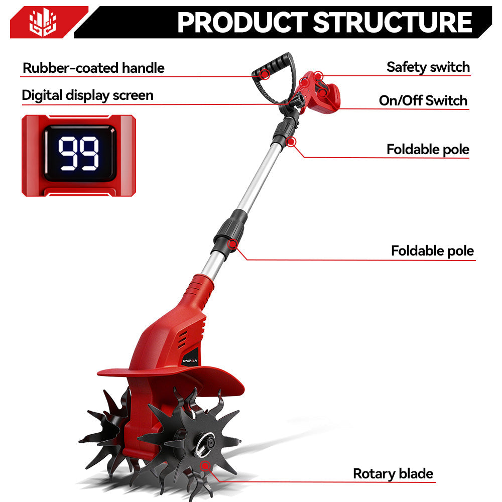 ONEVAN Cordless Tiller