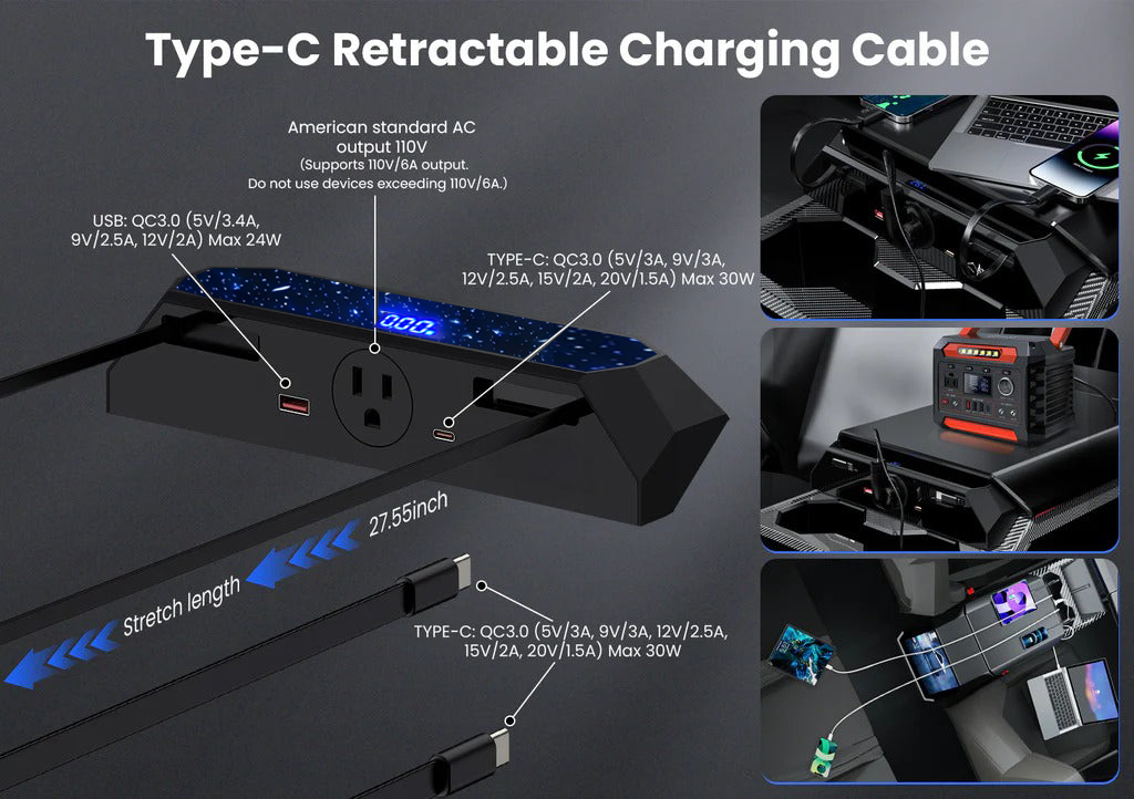 CTmods Cybertruck Center Console Charger Hub