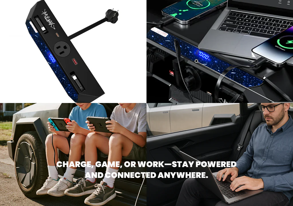 CTmods Cybertruck Center Console Charger Hub