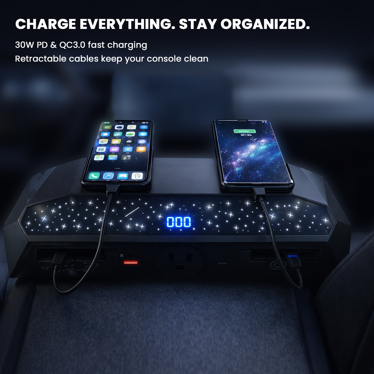 CTmods Cybertruck Center Console Charger Hub