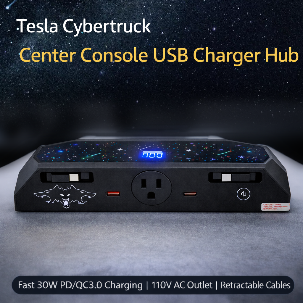 CTmods Cybertruck Center Console Charger Hub