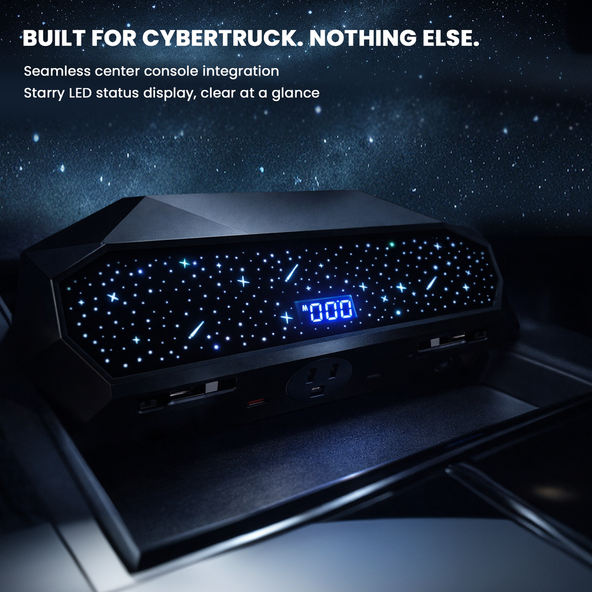 CTmods Cybertruck Center Console Charger Hub