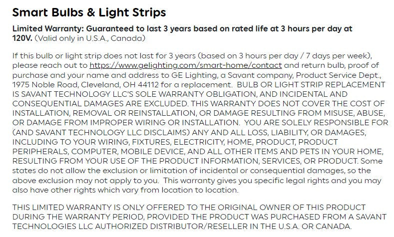 GE Lighting, a Savant company Smart LED Light Bulbs