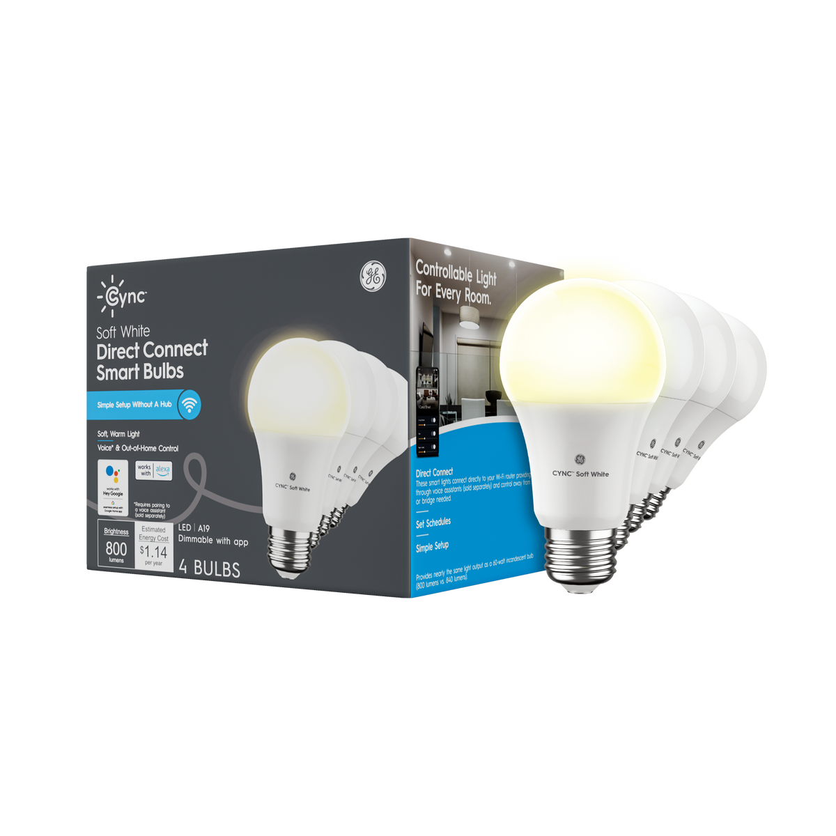 GE Lighting, a Savant company Smart LED Light Bulbs