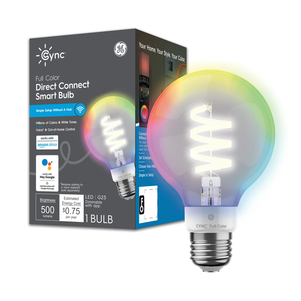 GE Lighting, a Savant company Smart LED Globe Light Bulbs