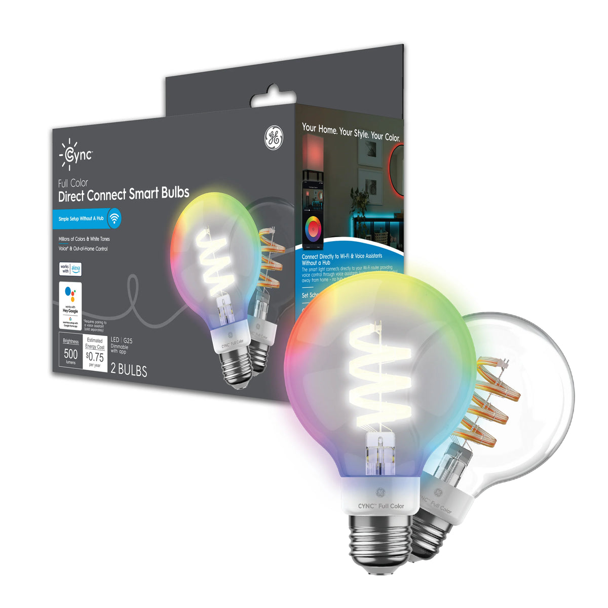 GE Lighting, a Savant company Smart LED Globe Light Bulbs