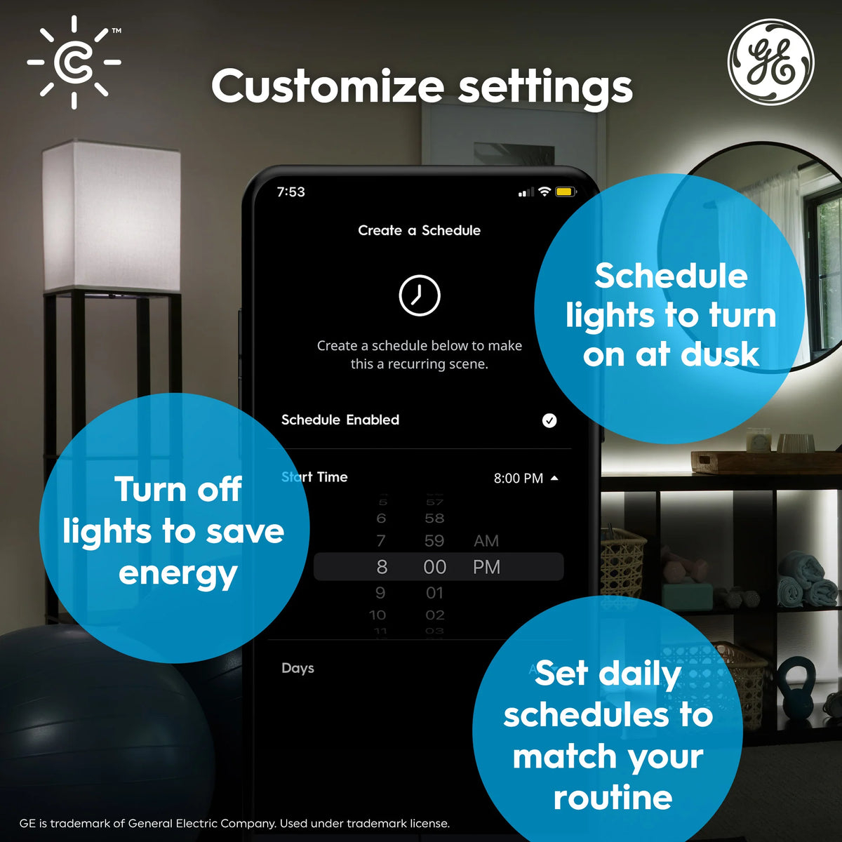 GE Lighting, a Savant company Smart LED Globe Light Bulbs