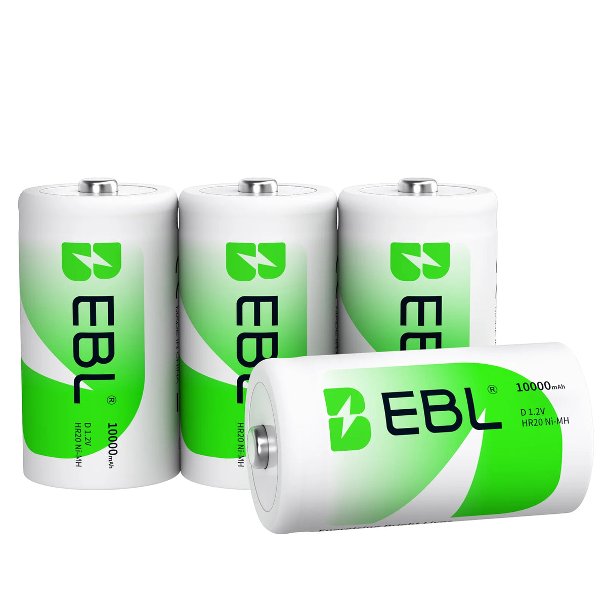 EBLOfficial D-Size Rechargeable Batteries