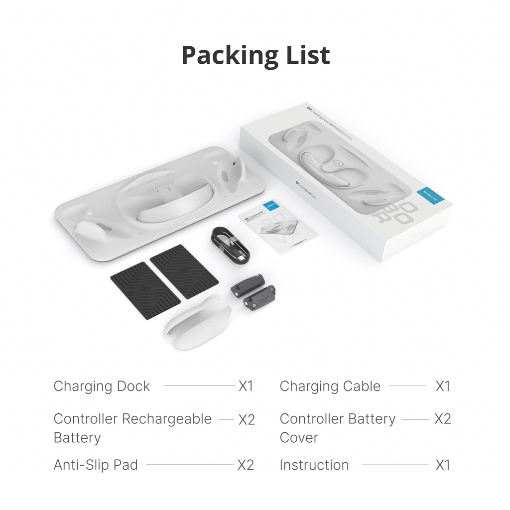 BOBOVR Quest 3 All-in-One Charging Dock