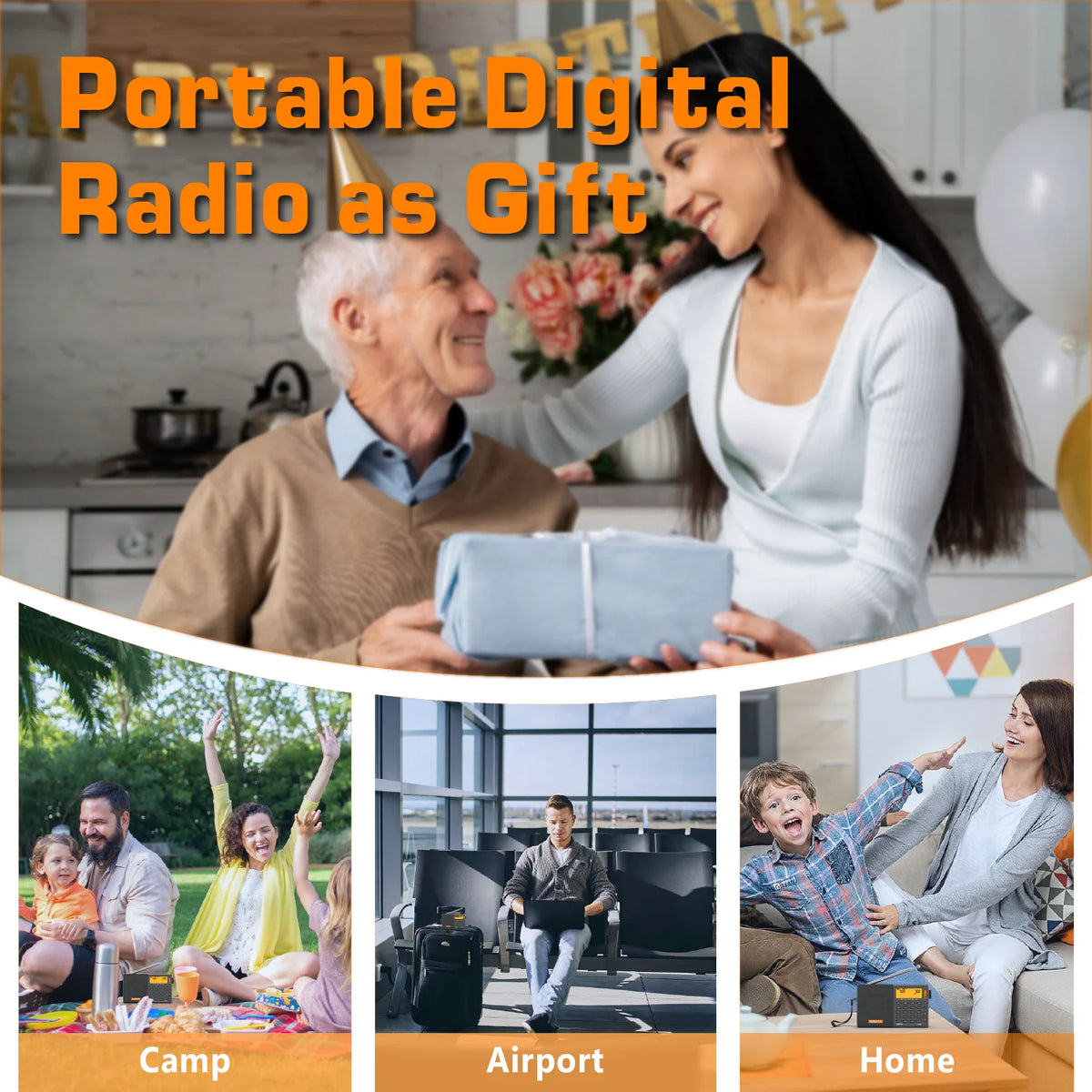 xhdata Portable Shortwave Radio Receiver