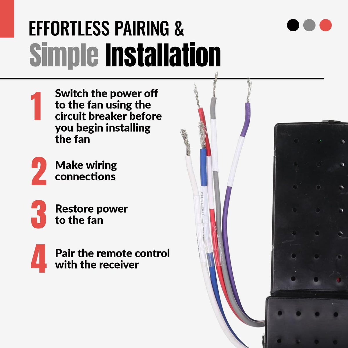 Anderic DC Ceiling Fan Receiver