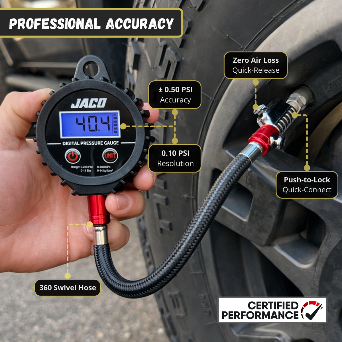 JACO Digital Tire Pressure Gauge