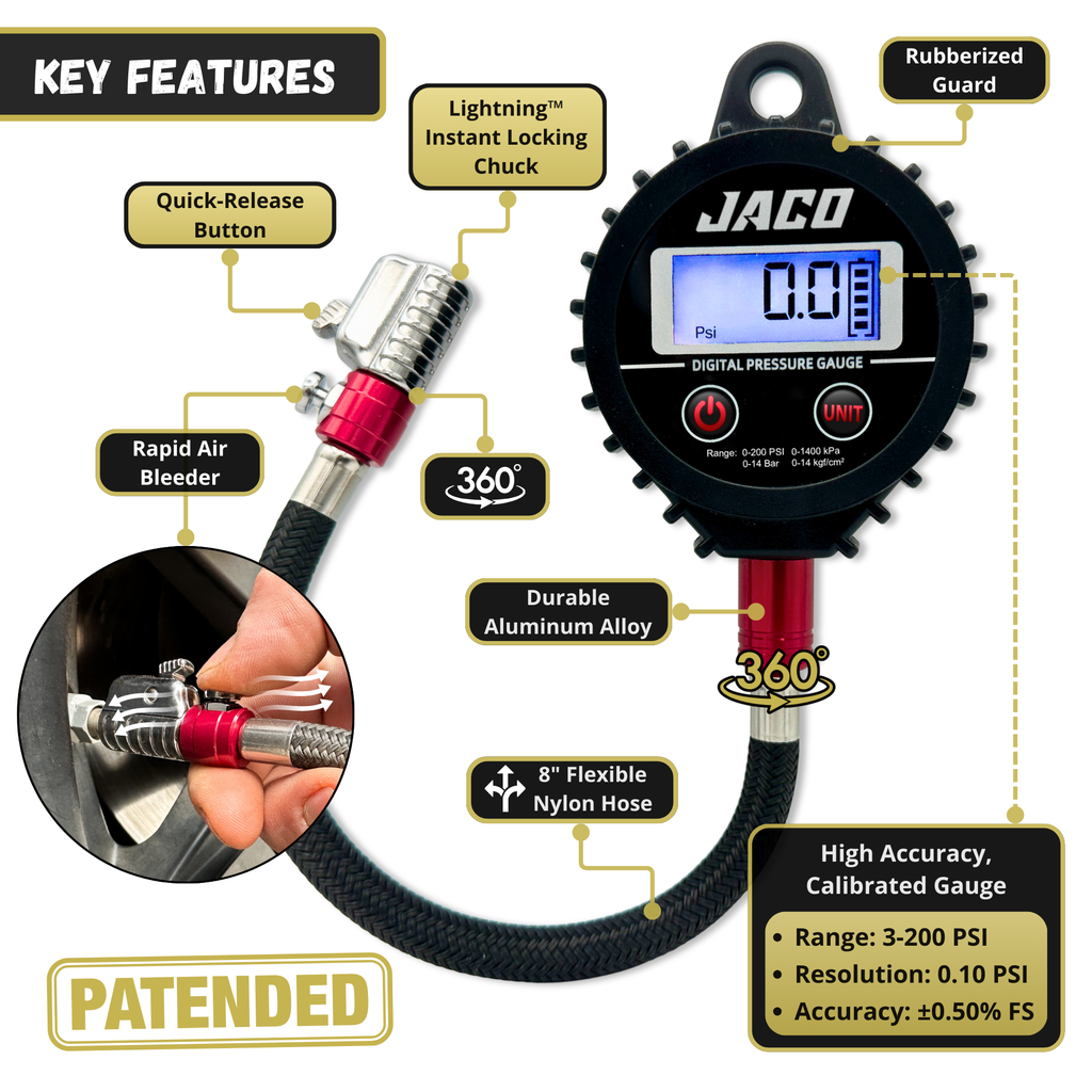 JACO Digital Tire Pressure Gauge