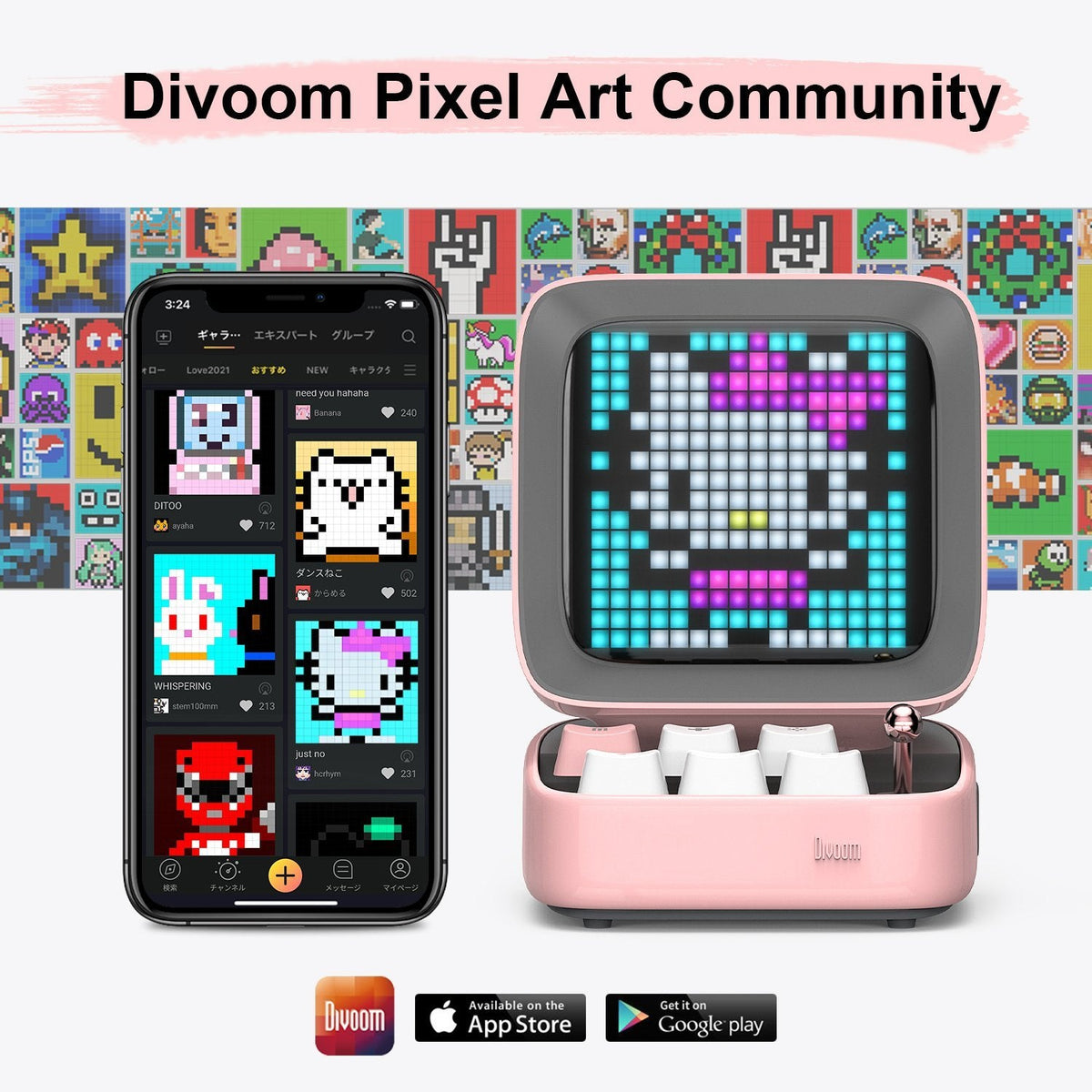 divoominternational Bluetooth Pixel Display Speaker