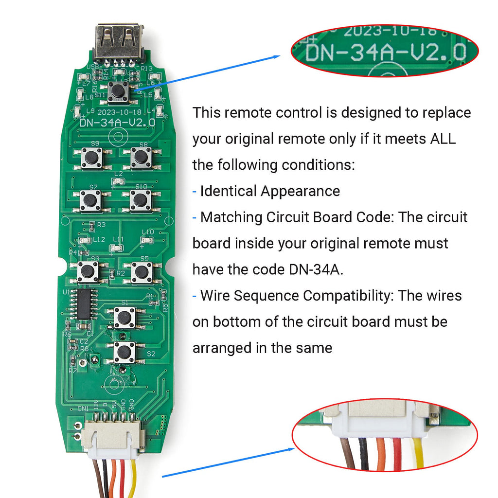 Life Easy Supply DN-34A Recliner Remote Controller