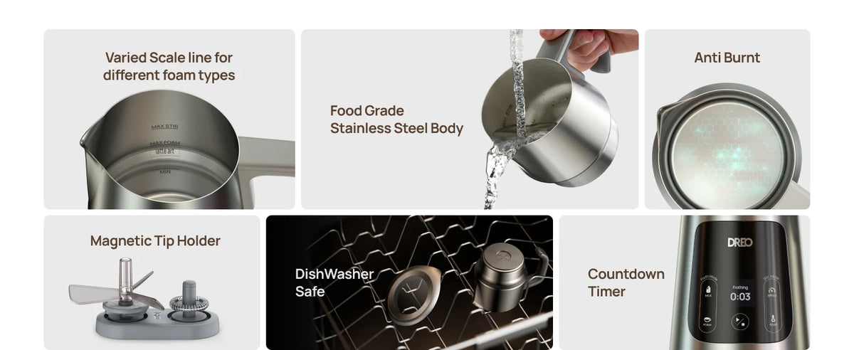 DREO Electric Milk Frother