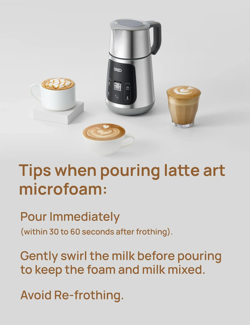 DREO Electric Milk Frother