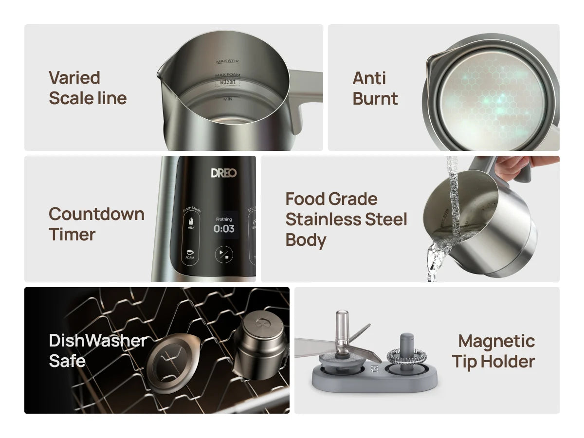 DREO Electric Milk Frother