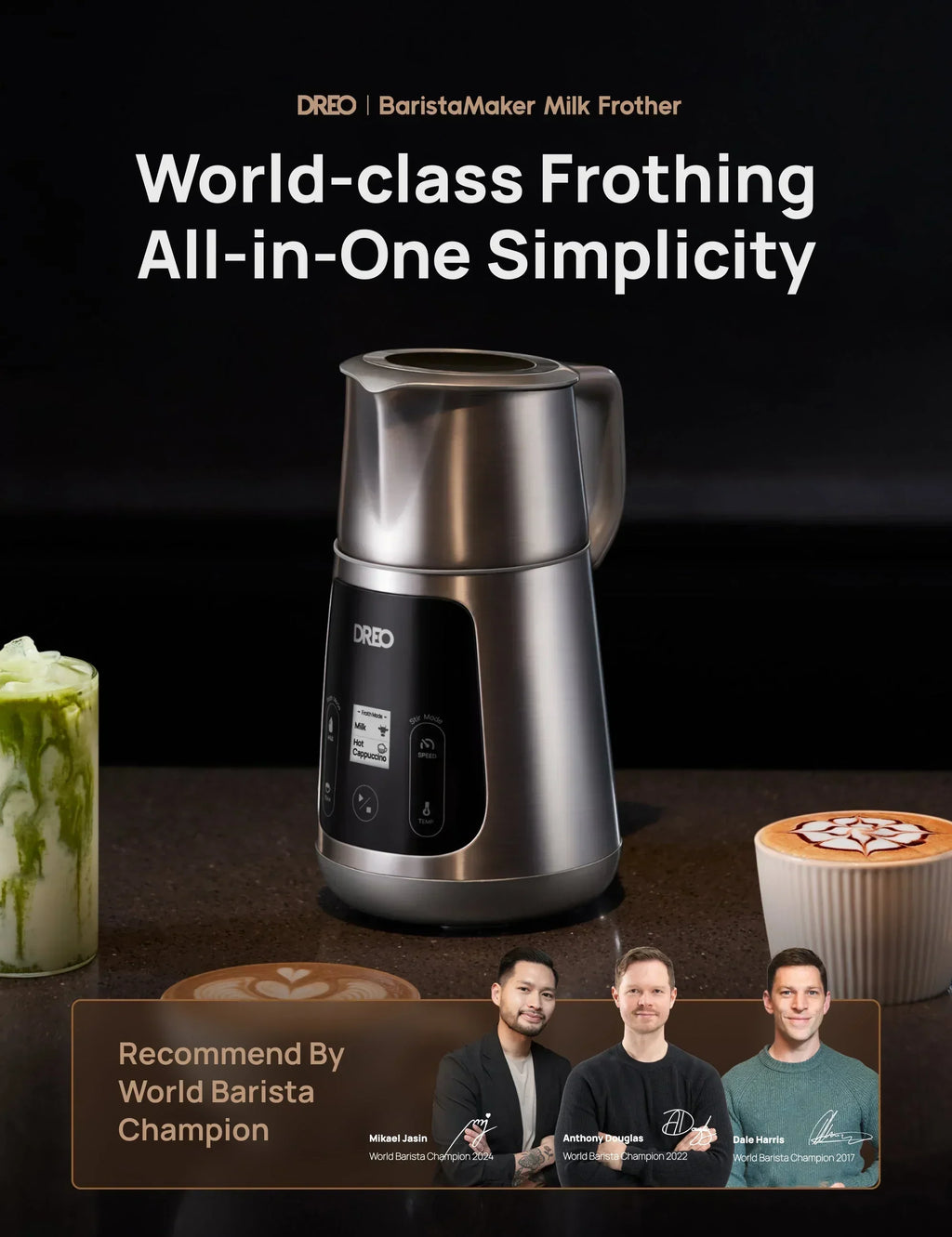 DREO Electric Milk Frother