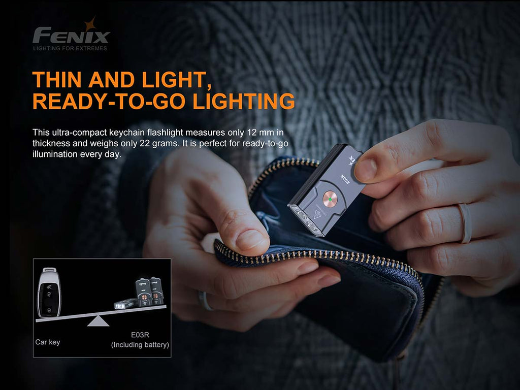 Fenix USB-C Rechargeable Keychain Flashlight
