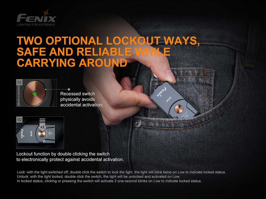Fenix USB-C Rechargeable Keychain Flashlight