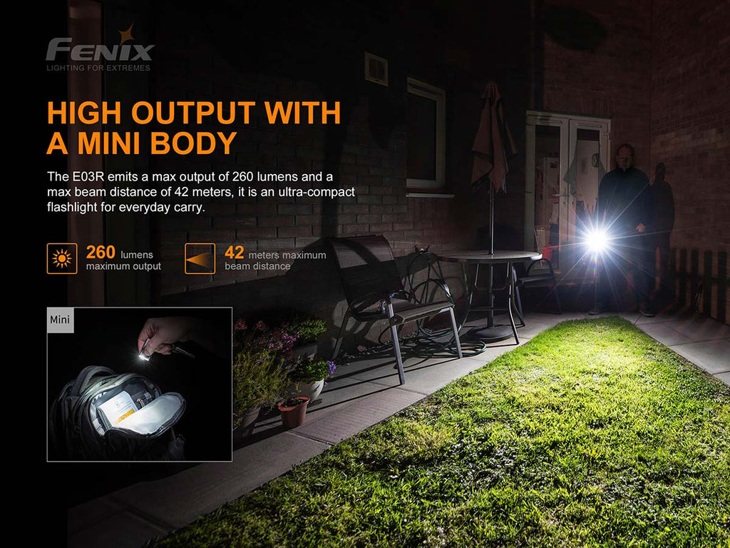 Fenix USB-C Rechargeable Keychain Flashlight