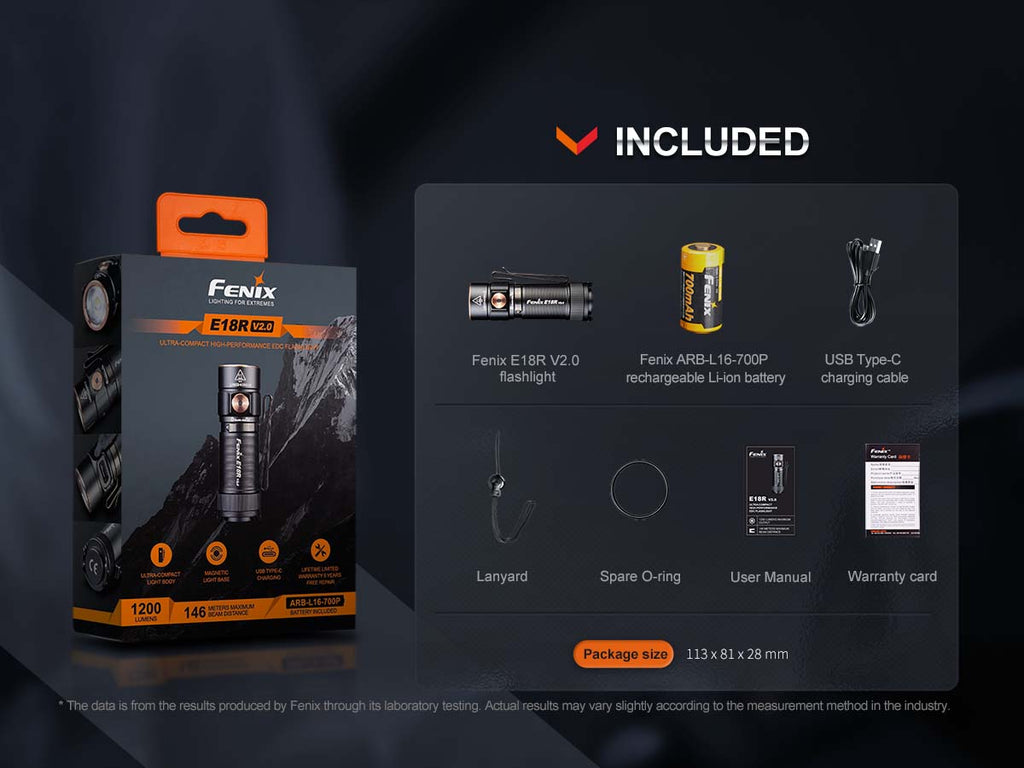 Fenix USB-C Rechargeable EDC Flashlight