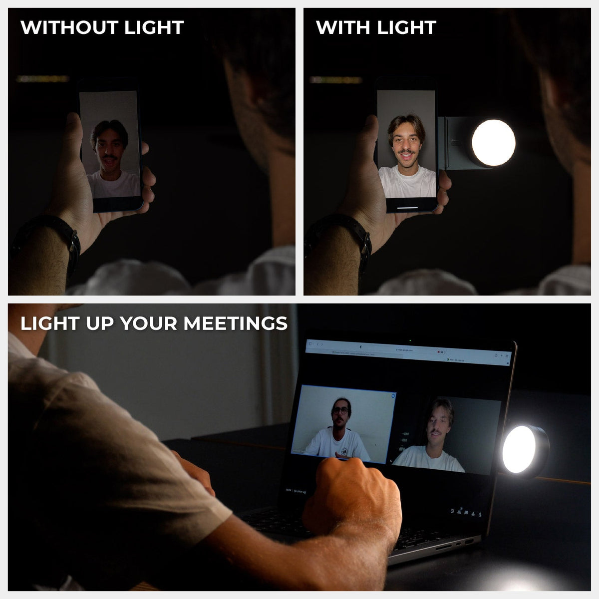 Rolling Square Portable Video Call Light
