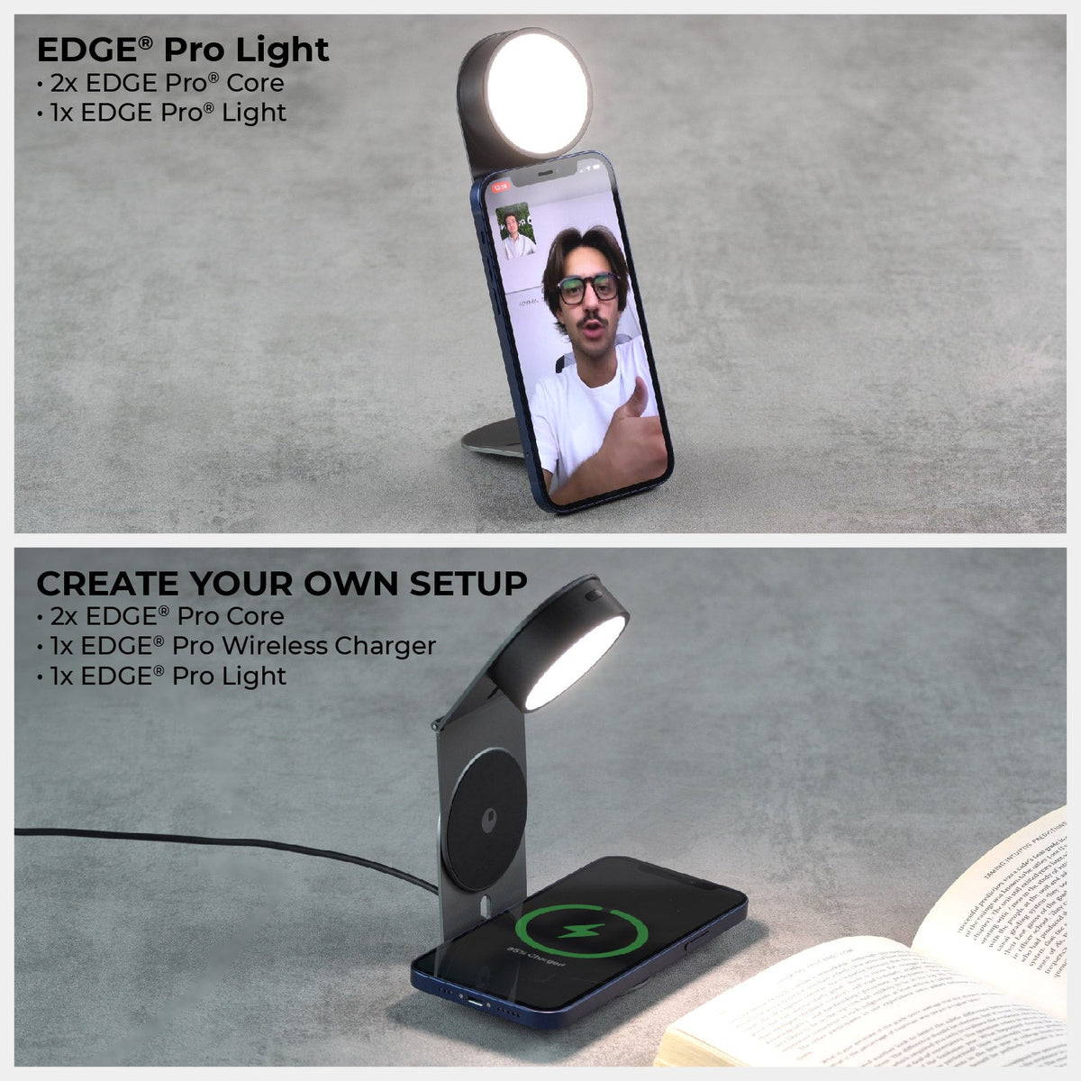 Rolling Square Portable Video Call Light