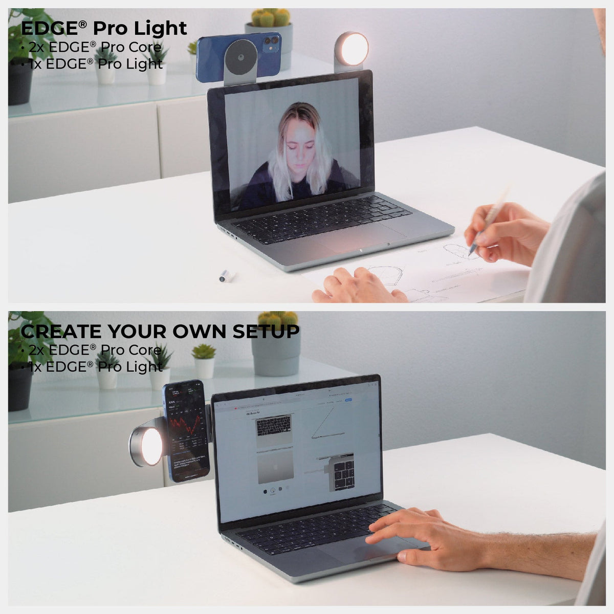 Rolling Square Portable Video Call Light