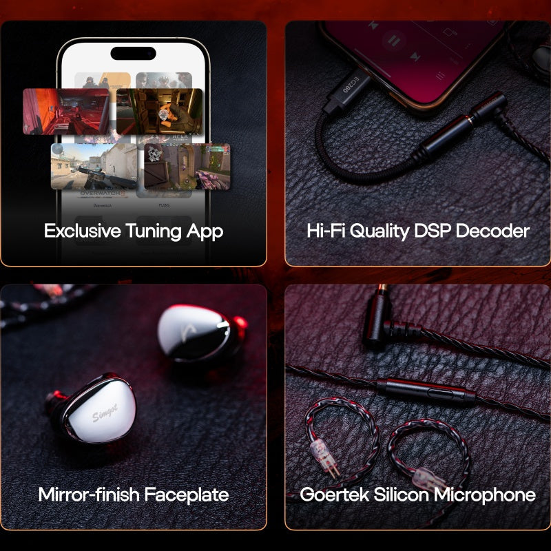 SIMGOT Hybrid In-Ear Monitors with USB-C DAC