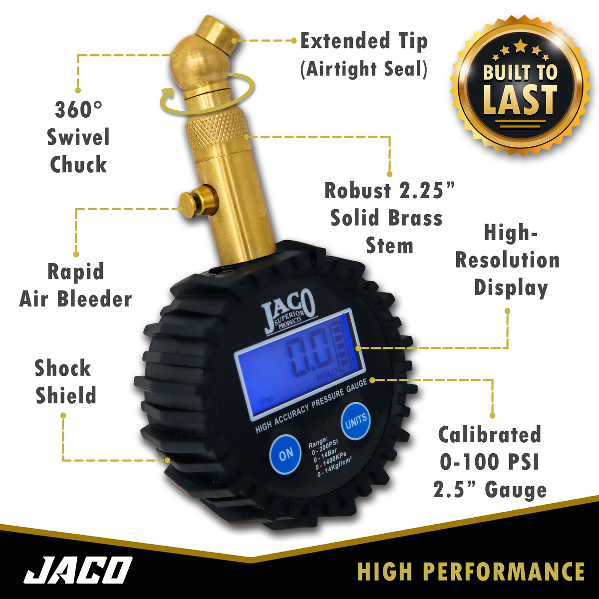 JACO Digital Tire Pressure Gauge