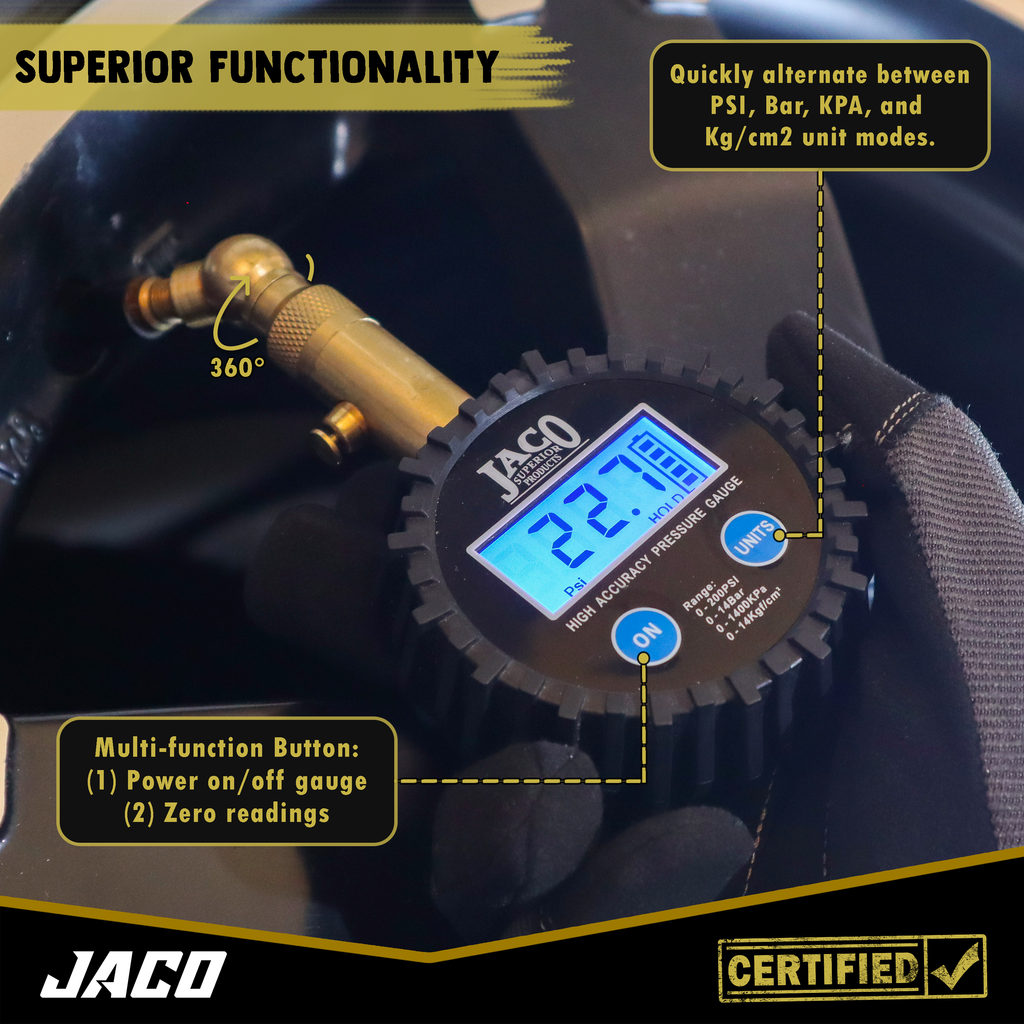 JACO Digital Tire Pressure Gauge