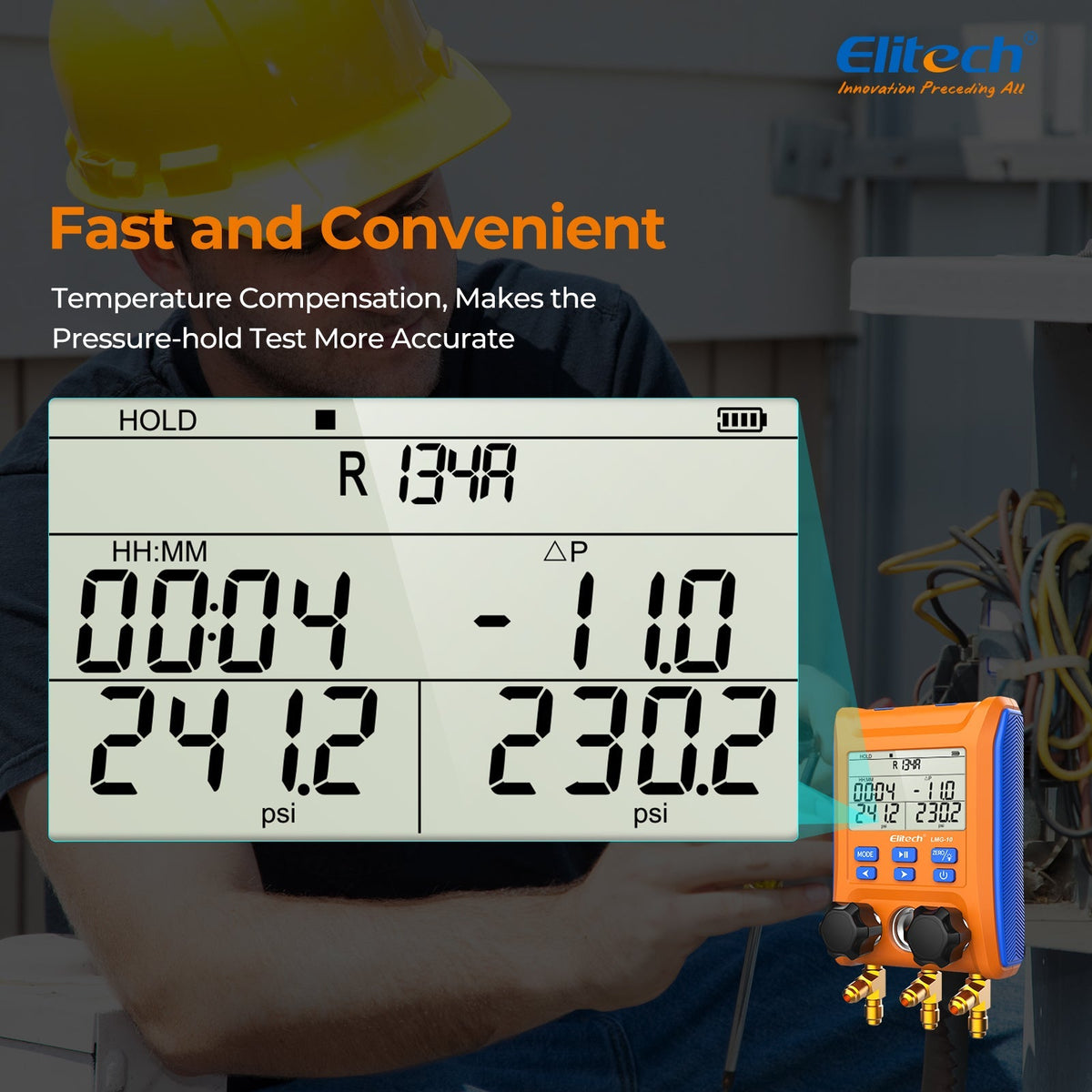 Elitech HVAC Digital Manifold Gauge
