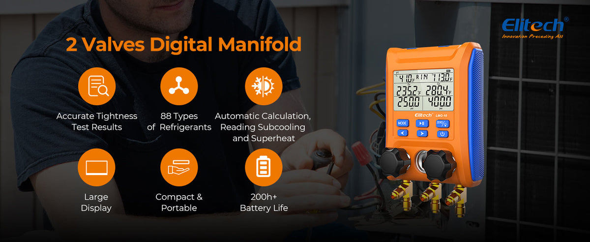 Elitech HVAC Digital Manifold Gauge