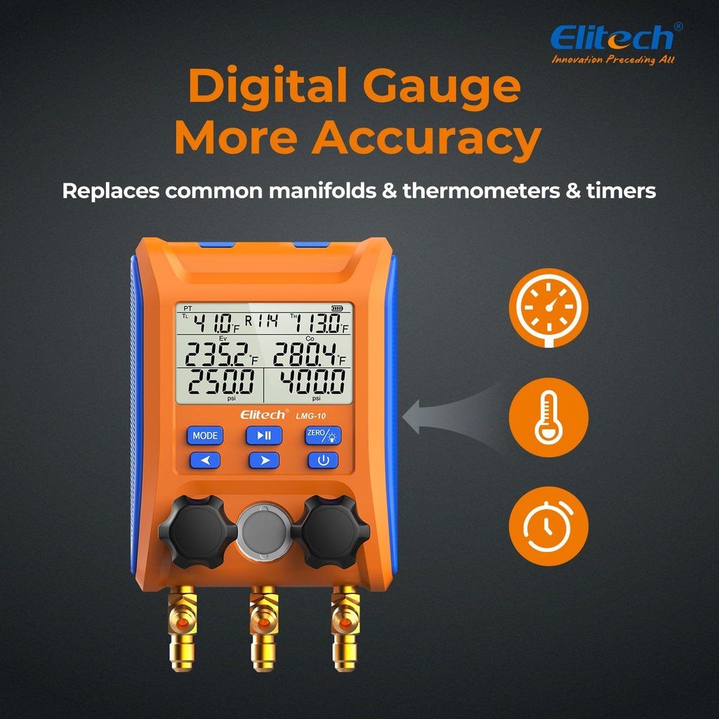 Elitech HVAC Digital Manifold Gauge