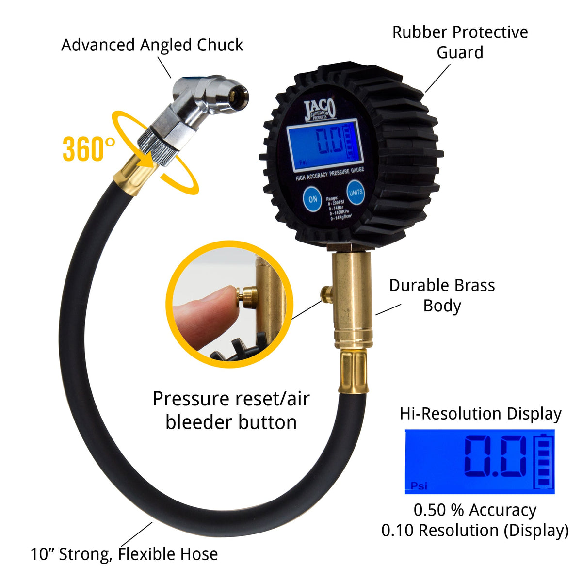 JACO Digital Tire Pressure Gauge