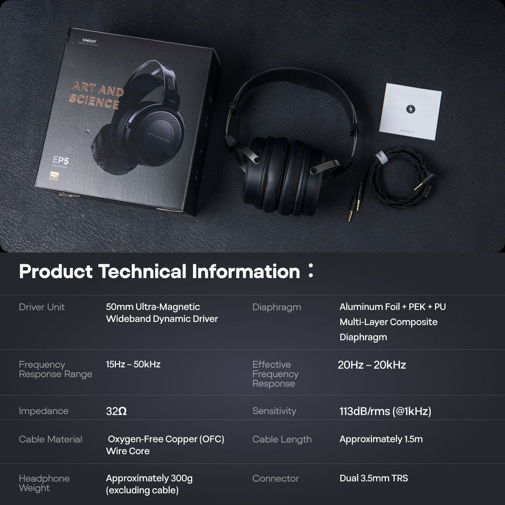 SIMGOT Wired Over-Ear Headphones