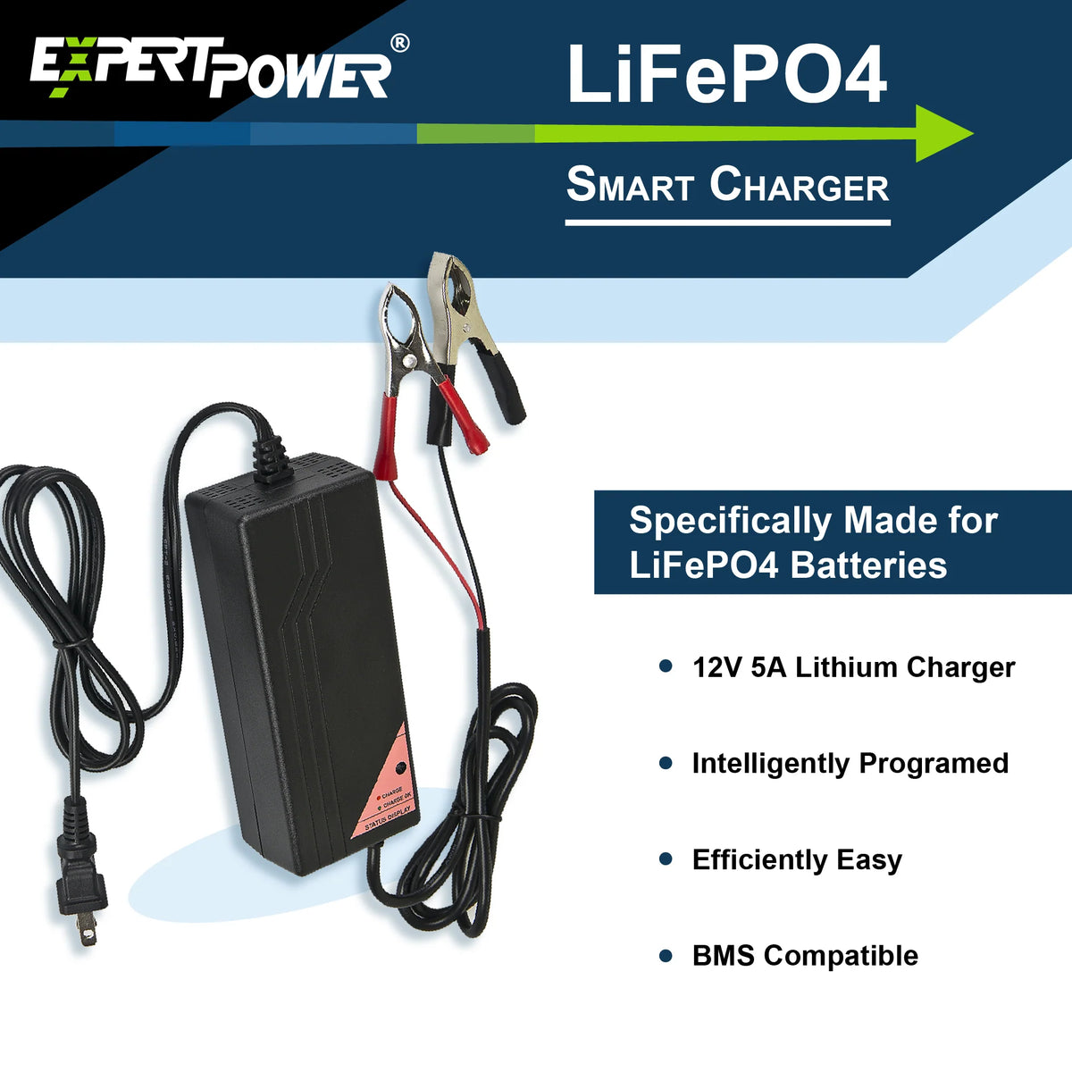 ExpertPower Direct LiFePO4 Battery Charger