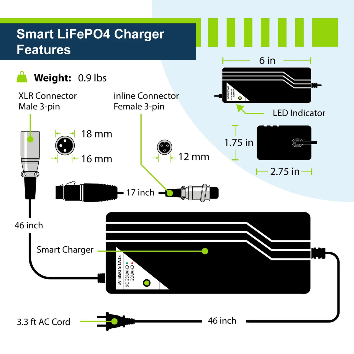 ExpertPower Direct LiFePO4 Battery Charger