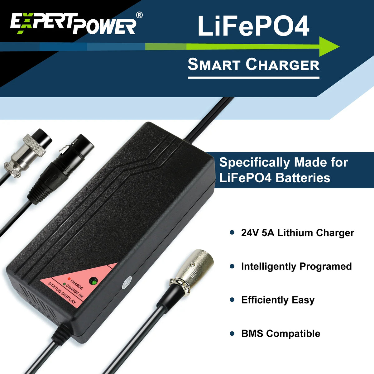 ExpertPower Direct LiFePO4 Battery Charger