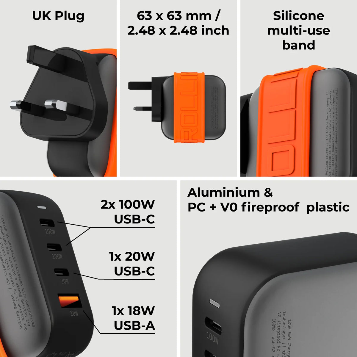 Rolling Square USB Wall Charger