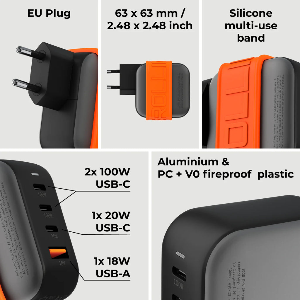 Rolling Square USB Wall Charger