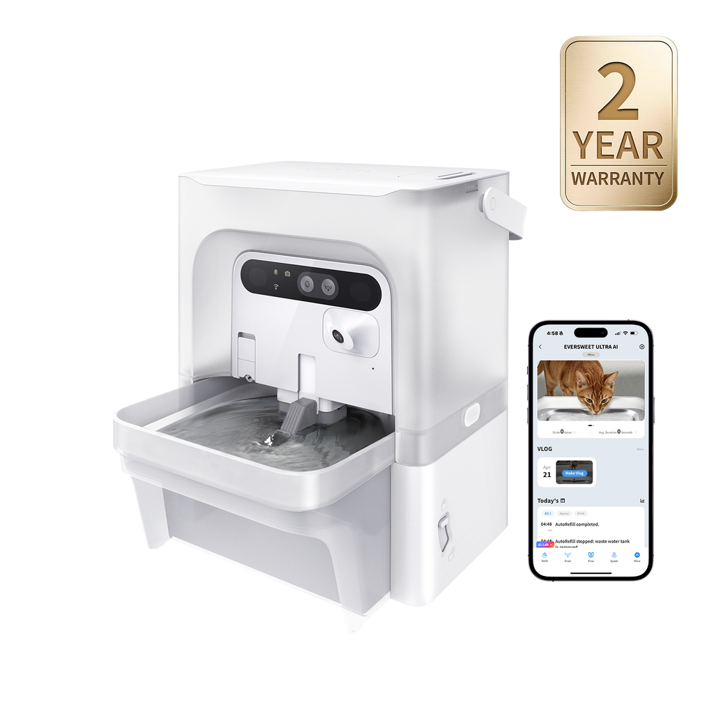 AI Camera & Maximum Hygiene Smart Pet Water Fountain