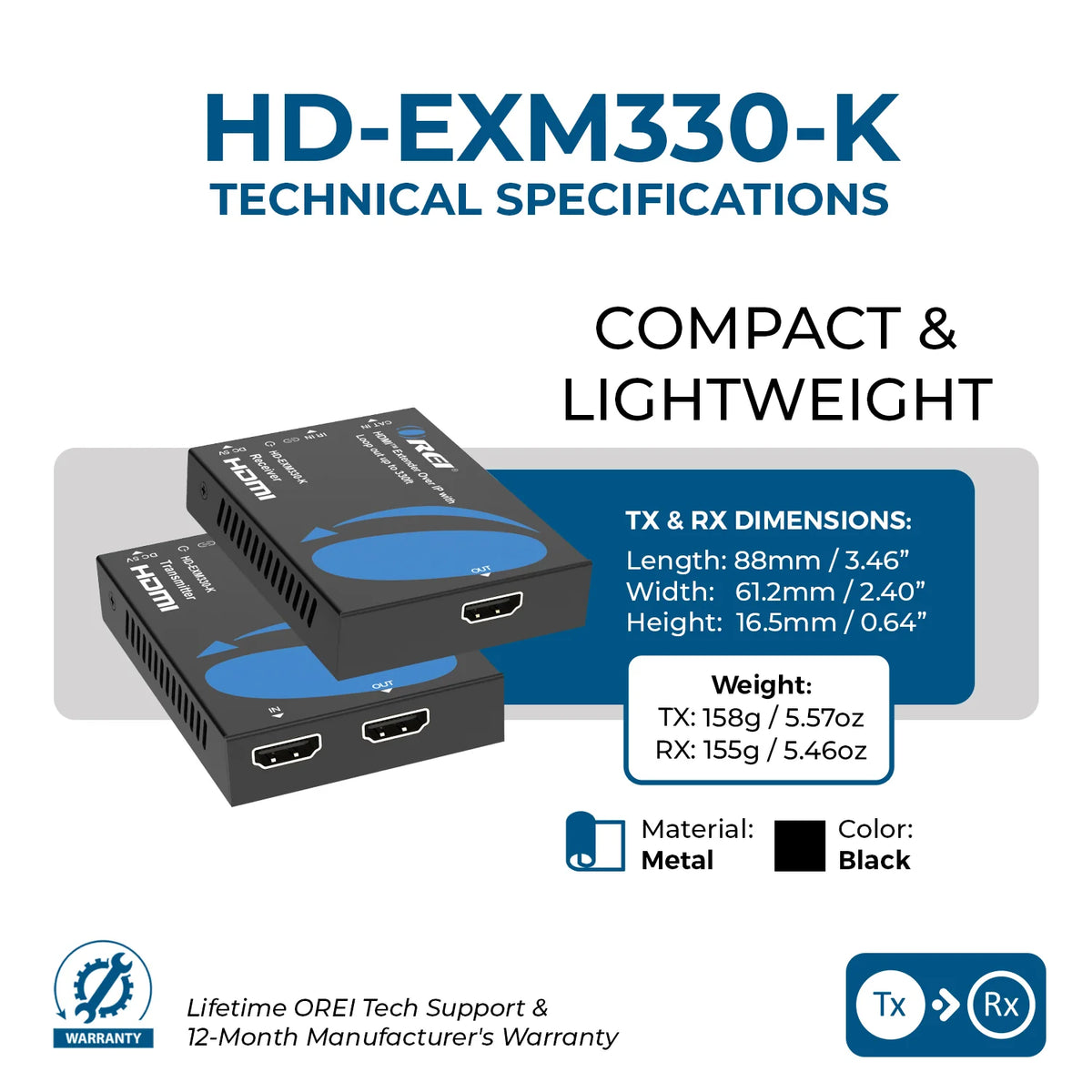 OREI HDMI Over IP Extender