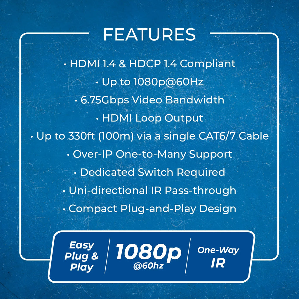 OREI HDMI Over IP Extender