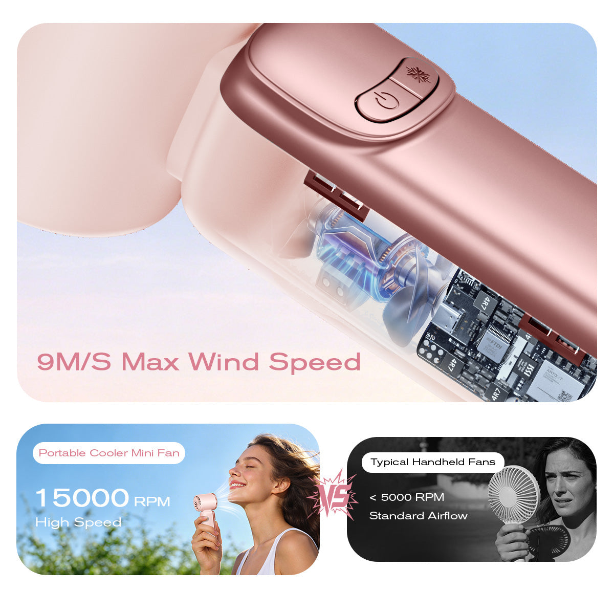 MAGIC JOHN Portable Handheld Fan