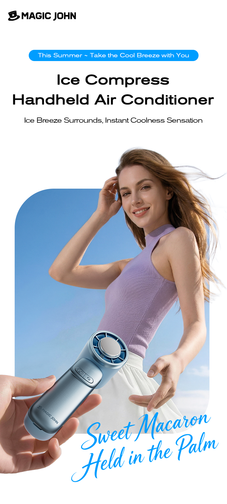 MAGIC JOHN Portable Handheld Fan