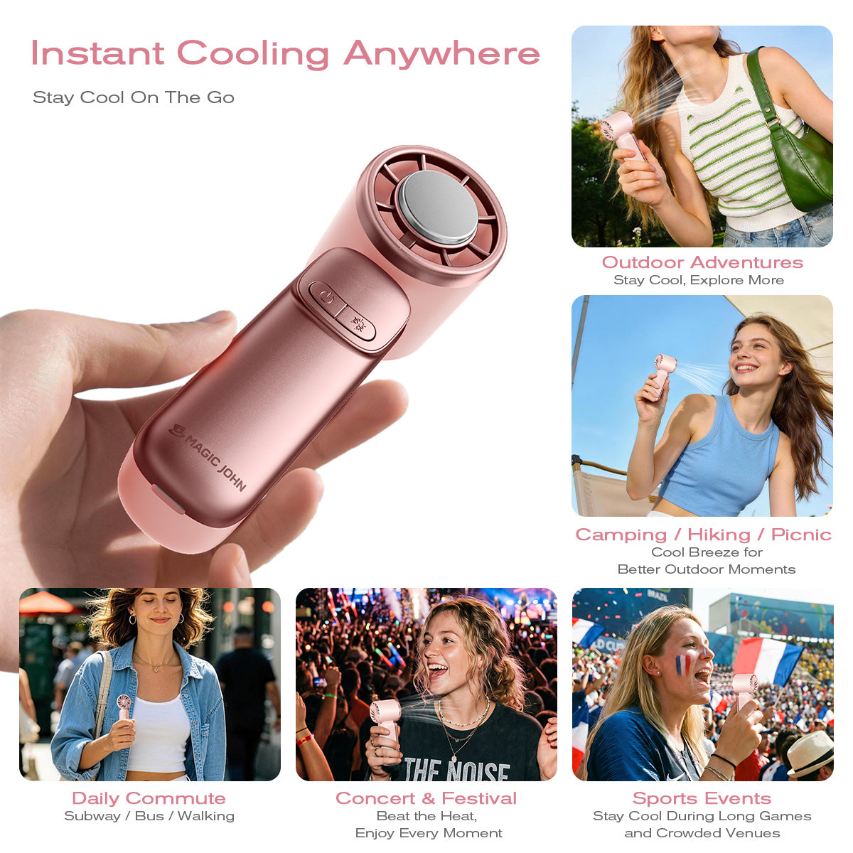 MAGIC JOHN Portable Handheld Fan