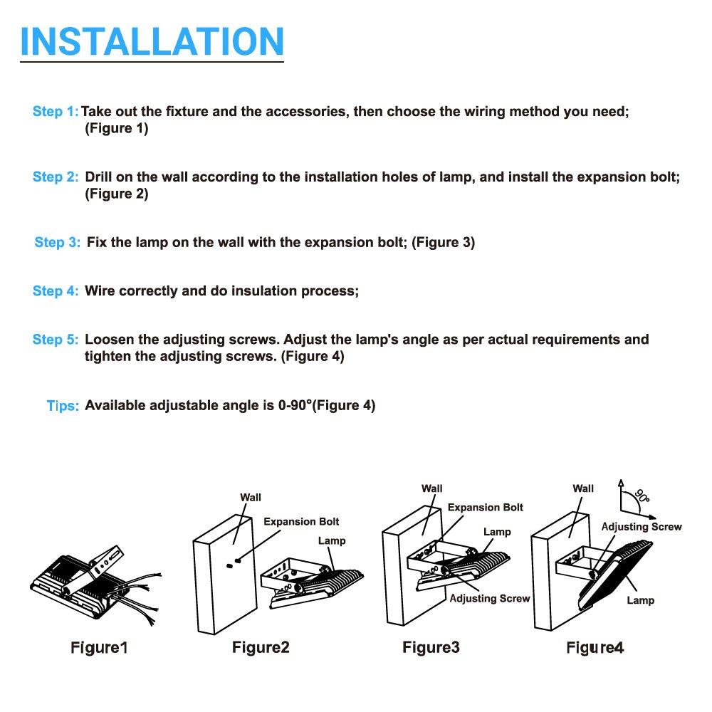 Wen Lighting Adjustable LED Flood Light